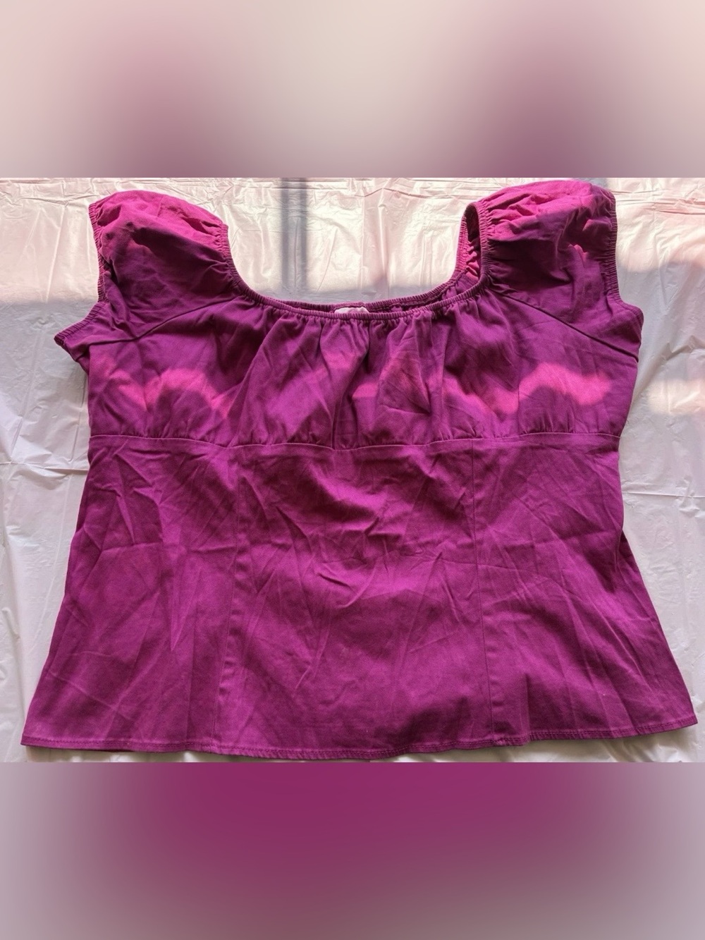Pinup Couture Women’s Magenta Top Blouse Shirt Zip Rockabilly Pinup NWOT Sz 4X
